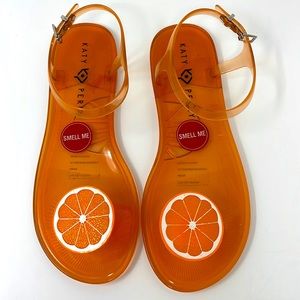 Katy Perry Gel Sandals Orange Summer Spring Cute Shoes